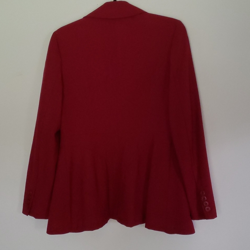 Wool Classiques Entier Red Power Suit Size 4 - image 4